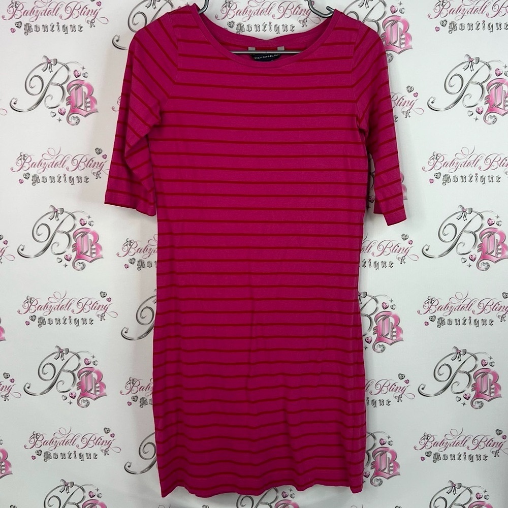 French connection dress stripes candy pink red  Striped Women's Dress